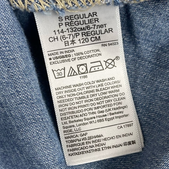 Gap Kids Girls Button Front Denim Dress Size Small - Picture 7 of 7
